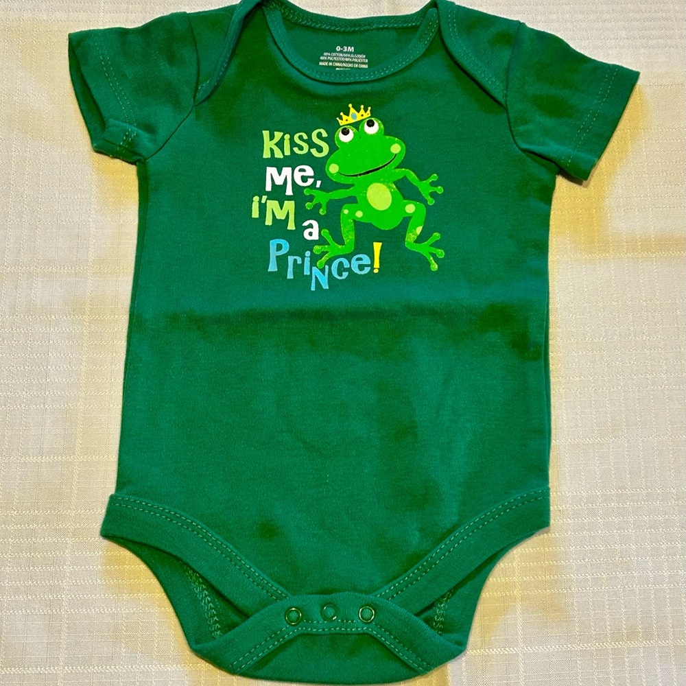 Green Novelty Frog One Piece Size 0-3 Months